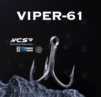 BKK Viper-61  6X Trebles.(BKK Ultimate Offshore Casting Treble Lure Hook VIPER-61)