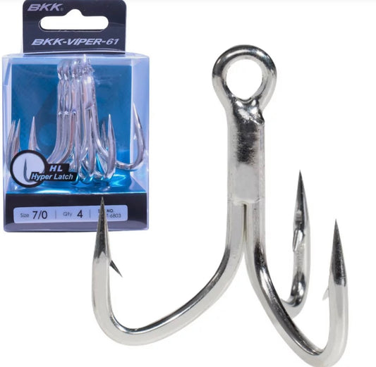 BKK Viper-61  6X Trebles.(BKK Ultimate Offshore Casting Treble Lure Hook VIPER-61)